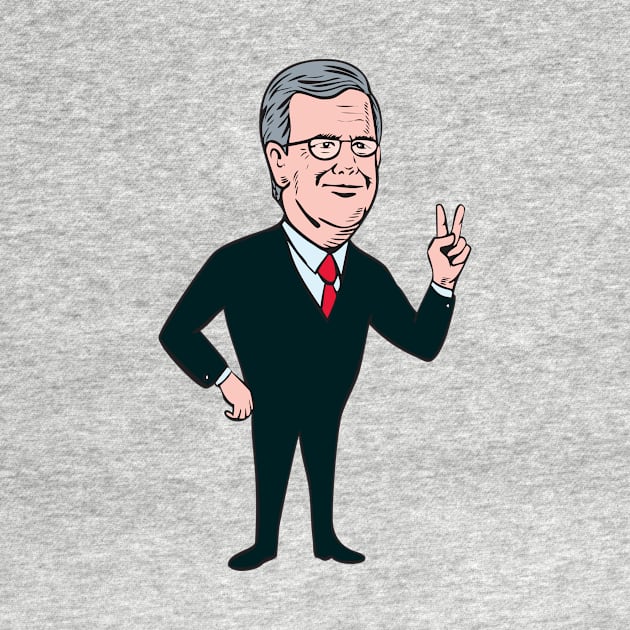 Jeb Bush Republican Candidate 2016 Cartoon by retrovectors